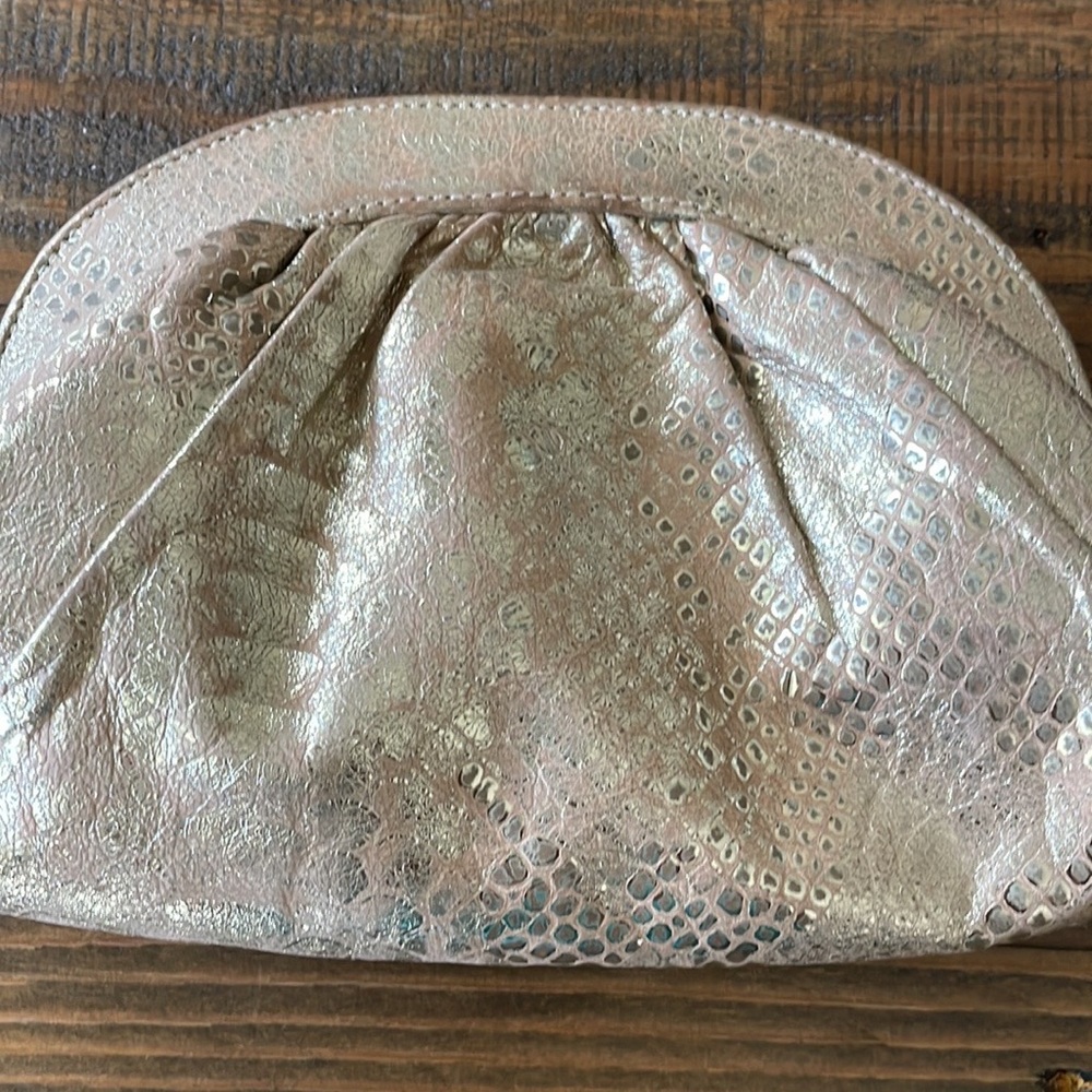 Lauren Merkin Gold Metallic Clutch
